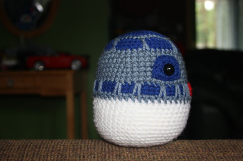 The newest addition to my boys Angry Bird Star Wars crochet set  R2D2 the egg Check out my other cre