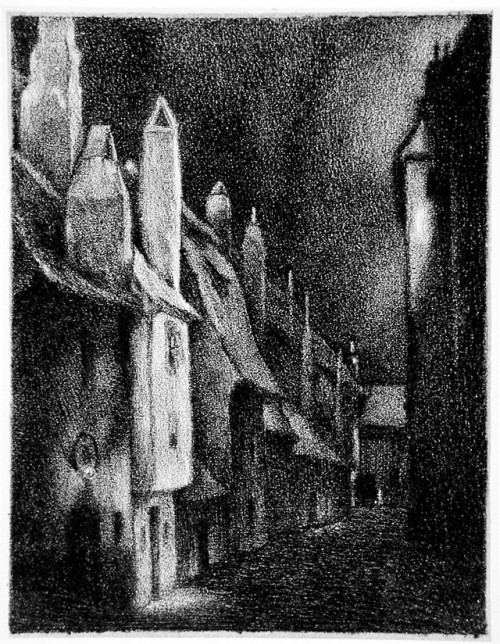 Hugo Steiner-Prag (Czech, 1880-1945, b. Prague, Bohemia (Czech Republic) - Der Weg ins Grauen (The W