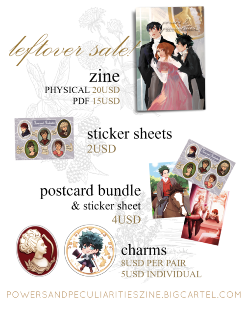 bnharegencyzine: bnharegencyzine:  LEFTOVER SALES ARE NOW LIVE! SEPTEMBER 22 - NOVEMBER 15 We have r