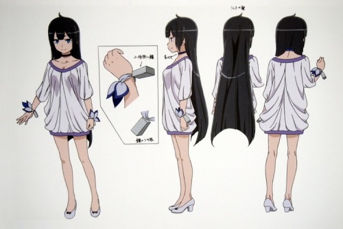 as-warm-as-choco:    DanMachi (ダンまち?) model sheets of Hestia’s (ヘスティア) outfits by character designer Shigeki Kimoto (木本 茂樹). Edited these photos from the Tokyo Anime Center exhibition in Akihabara (Part 2).