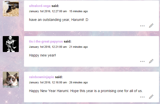 thank you so much sweeties &lt;33 you too !!