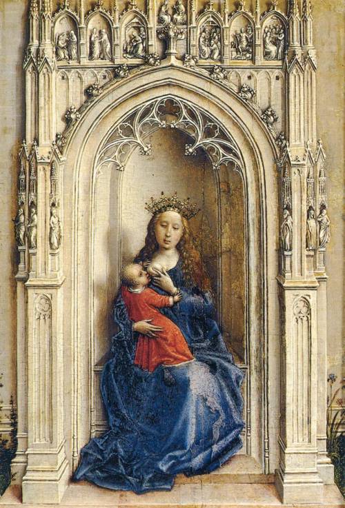 artist-weyden: Virgin and Child, 1432, Rogier Van Der WeydenMedium: oil