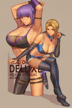 deadoralive-universe:Ayane and HelenaArtist: IbanenDead or Alive