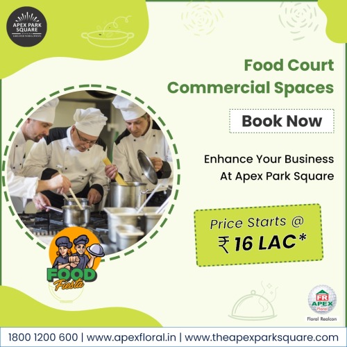 The Food Court Price Starts @ Rs. 16 Lac*. Food Court Commercial
Spaces! Enhance Your Business at Apex Park Square! Best Place to Invest Your
Money in Greater Noida West. Book Now! Call Us – 1800-1200-600 or Visit Us at https://theapexparksquare.com/ #ApexParkSquare#CommercialProperty#RetailSpaces#Offer#PropertyInvestment#RetailShops#FoodCourt#CommercialSpaces#Discount#FoodFiesta