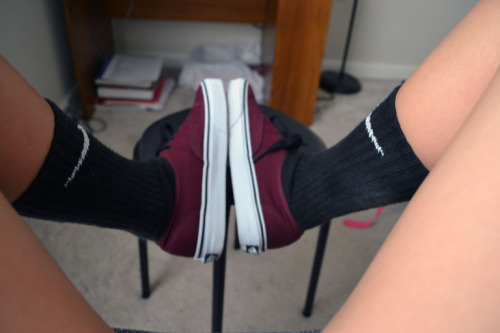 oh-woah-dope:  beautifullyeka:  vans+nike socks.  slut