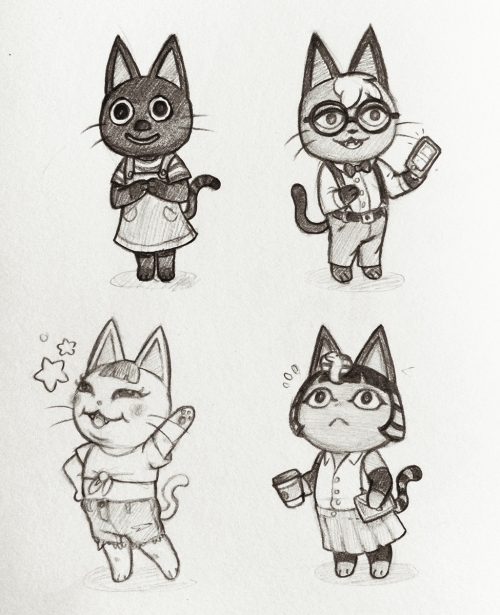 life’s been wack but i drew some of my favorite animal crossing cats, enjoyy ❤