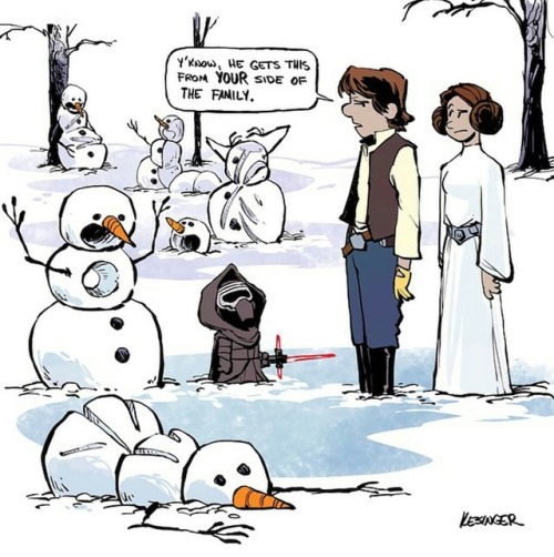 mymodernmet:Disney Illustrator’s Adorable Mash-Up Imagines ‘Star Wars’ as ‘Calvin and Hobbes’ Comics