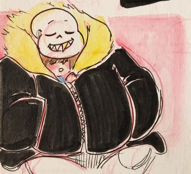 stuffedart:  Here are most of the doodles I’ve done of a sick/injured Frisk being
