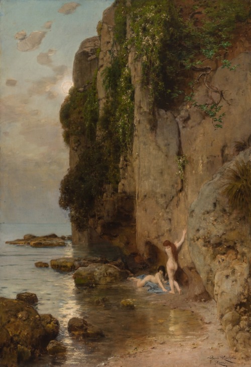 catonhottinroof:Beneš Knüpfer (1848-1910) Spring at the Seaside