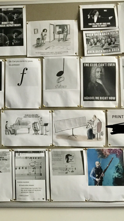 So my school’s music department has a meme board now