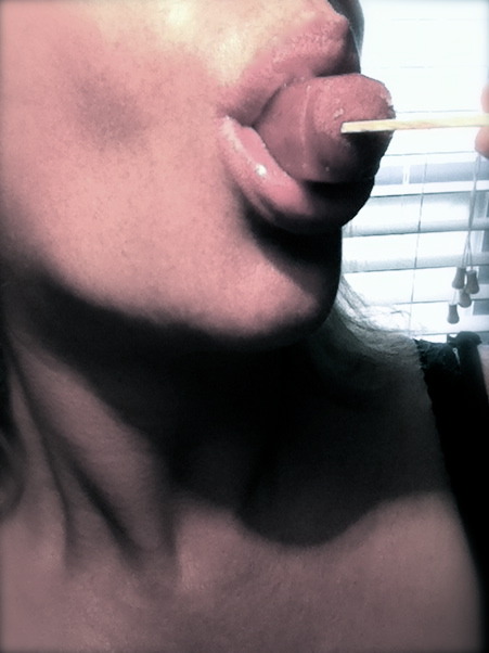 extraneousredux:  The popsicle photos. No, I didn’t bite it off.  ;)