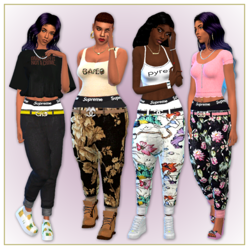 helloitskeetz: blewis50: Female Saggy JeansRecolor @industrisims gender switch Hammer Pants.Requires