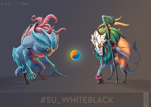 Some concepts I made for the Whiteblack challenge last yearThe blue creatures represent the moon nat