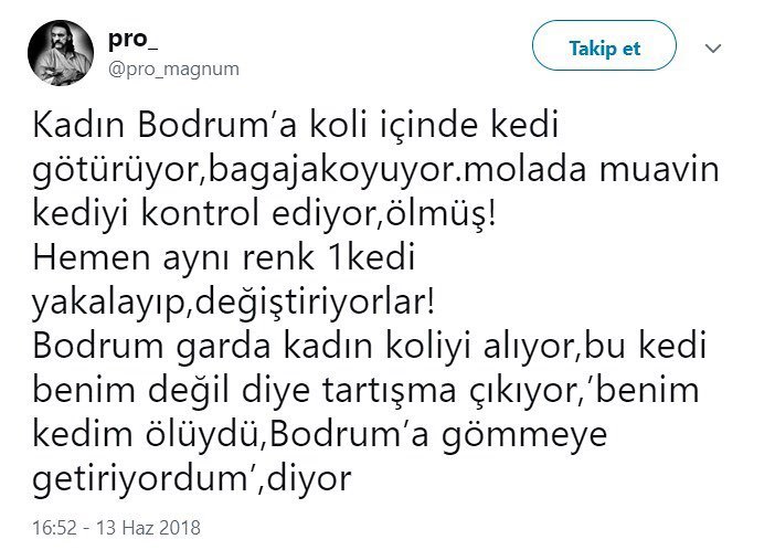 Kadın Bodrum'a koli içinde...