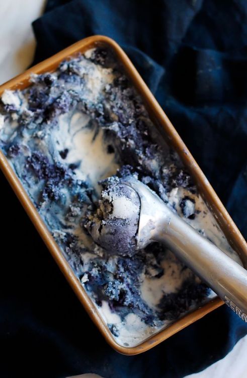intensefoodcravings: Wild Blueberry Lavender Coconut Ice Cream | Ambitious Kitchen