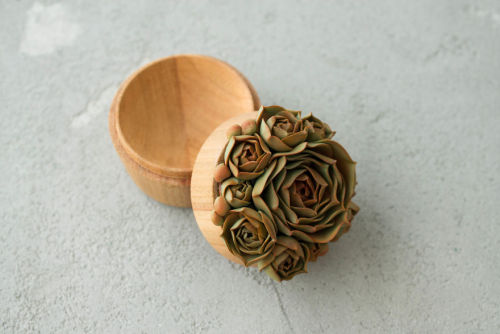 starshine813: toonskribblez: wordsnquotes: Stunning Ring Boxes Look Like Real Life Lush Succulent Pl