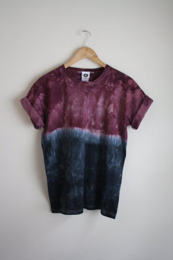 tshirtsandtees:  Dip Dye Ombre Tie Dye T-Shirt Unisex Burgundy &amp; Black funny t shirts