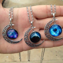 sneakysnorkel:  Blue Galaxy Post Necklace