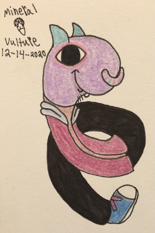 So waaay back in 2020 I did this drawing of Vernon&rsquo;s worm form in the style of Richard Sar