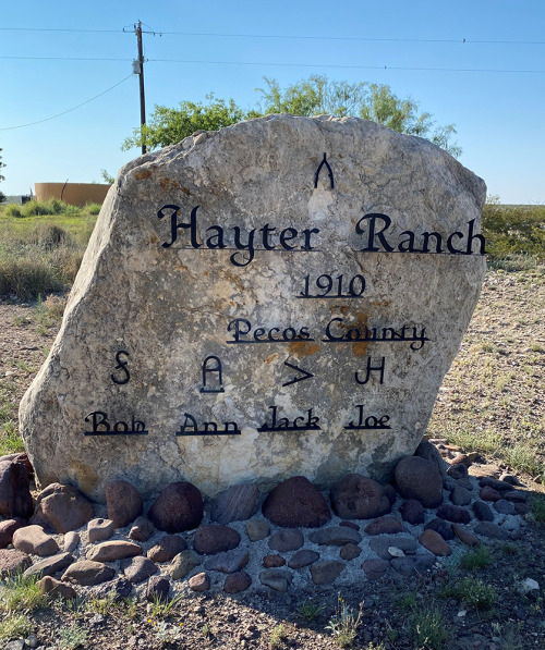 Courtesy of our well-traveled field rep who recently visited Pecos County’s Hayter Ranch, this is th