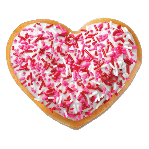 teaue:バレンタインのハート ドーナツ