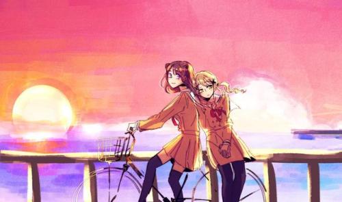 ✧･ﾟ: *✧ A Bike Ride Through the Sunset ✧ *:･ﾟ✧♡ Characters ♡ : Kasumi Toyama ♥ Arisa IchiGAYa