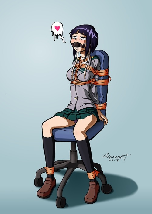 geknebelt:   I guess Jirou’s got a taste for bondage now! Either that or she was being disruptive in class and she’s being punished…   ;PThis is a commission made for a user on DA!