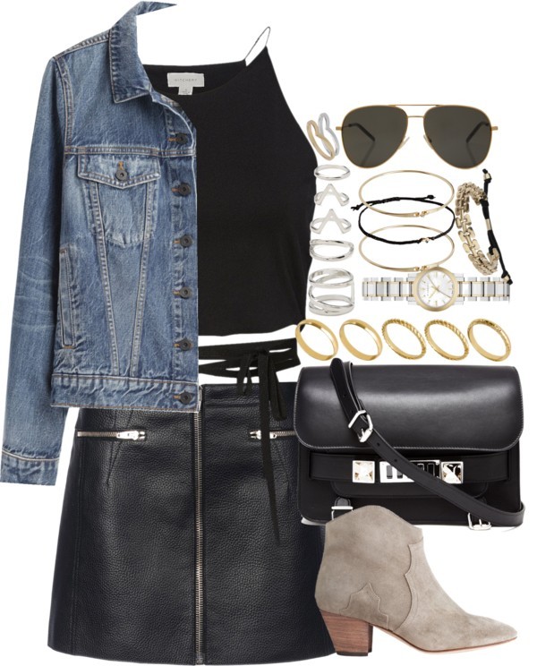 Untitled #3003 by lily-tubman featuring grey leather booties
Witchery wrap around crop top / Proenza Schouler short jacket, 570 AUD / Alexander Wang black miniskirt, 310 AUD / Isabel Marant grey leather booties, 780 AUD / Proenza Schouler leather...