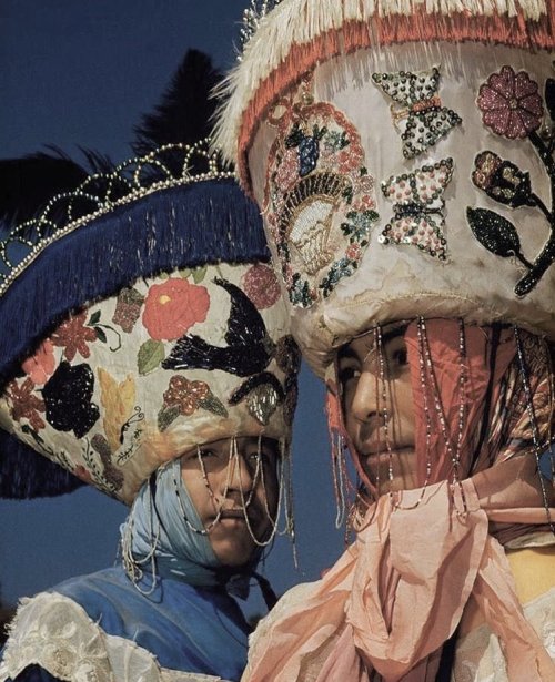 slowroads: Justin Locke, Young men dressed as Chinelos, Carnival of Tepoztlán, Mexico, 1971 @