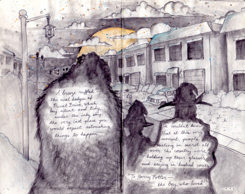 harry potter illustrative notebook – sorcerer’s stonepages 1-10by jenny gacy 
