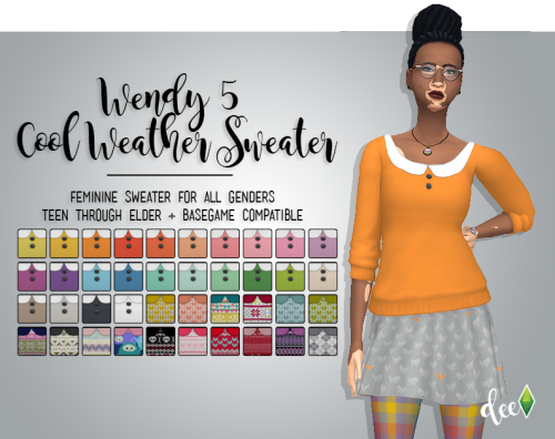 deetron-sims: deetron-sims:The madness continues! This time with a cute rolled sleeve sweater in 24 