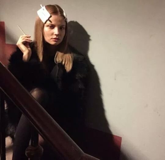 polev:  godandprada:  Magda backstage  mood 