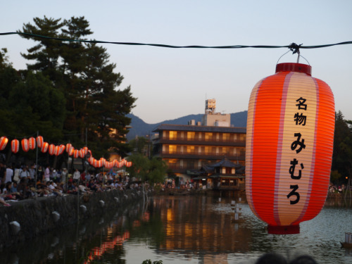 Lanterns at sarusawa-ike by Ingrid Tarr