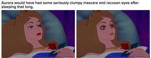 apostate-tony:buzzfeed:If Disney Princesses Wore Actual Makeup by Loryn Brantz THAT LAST ONE THOUGH