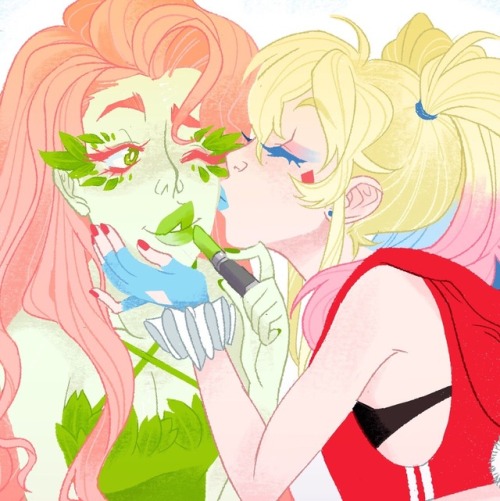 bugglet:bugglet:Poison Ivy Harley Quinn for @glzineFor the night crew! The full image will come la