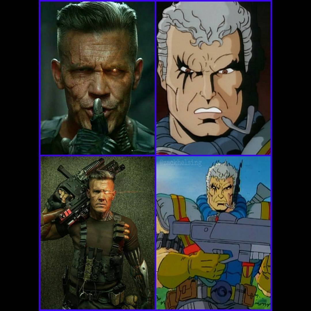 Zackhelsing Josh Brolin As Cable In Deadpool 2 Side By Side