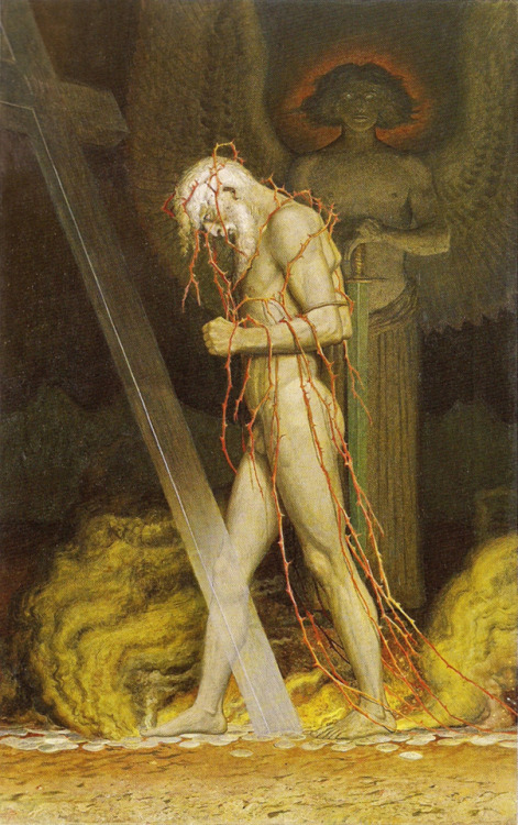 blessedrestlessness:Drawing and painting of Judas Iscariot (1900) by Sascha Schneider