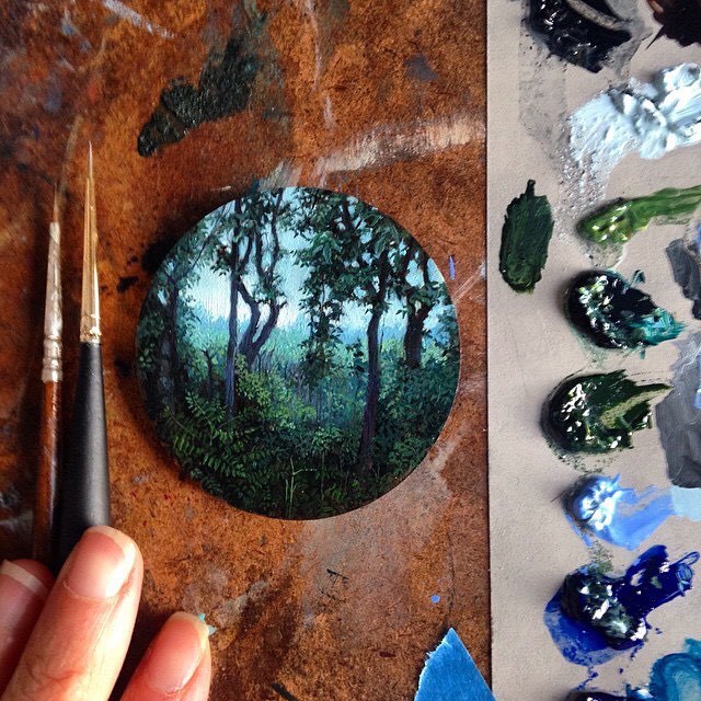 wordsnquotes:  Stunning Miniature Landscape Paintings by Dina Brodsky Dina Brodsky’s (previously