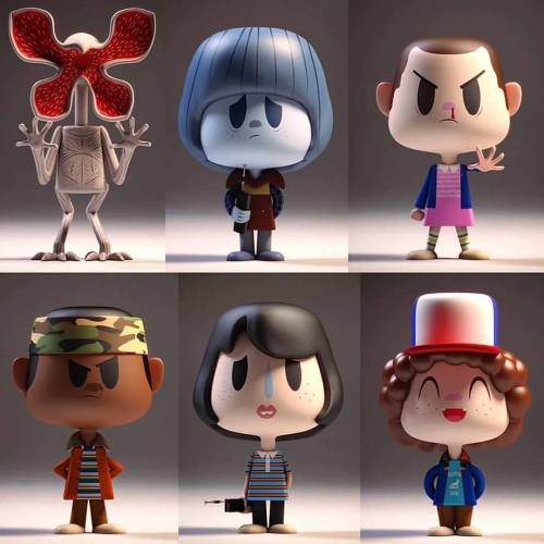 Whoah, check-out these digital Stranger Things vinyl toy designs by EvilCorp! . #strangerthings #vin