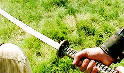mllebennet:  twd meme -  two weapons [½]  ↳ Michonne’s Katana  