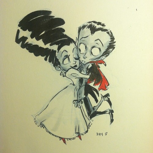 lisaveeee:  gettit girl. #inktober #halloweeen 
