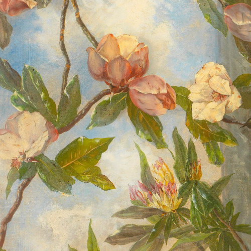 florealegiardini: Magnolia and Rhododendron (detail), Hermine von Preuschen (German,1854-1918 Berlin