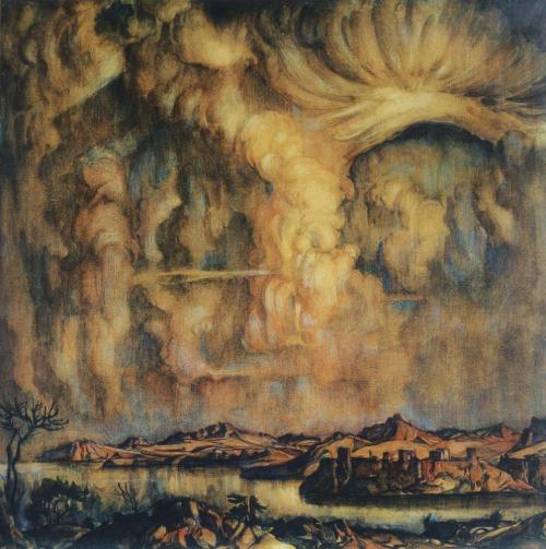 konstantin-bogaevsky: A cloud, 1925, Konstantin BogaevskyMedium: pastel,watercolor,paper