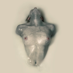 thestuntkid:  An experiment with Ella Manon, pale skin, hot water edited to accuntuate the blueness of subsurface veins.