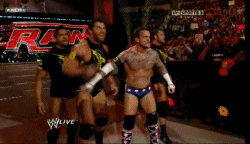 rwfan11:  CM Punk mocking Randy Orton …&ldquo;I can do that too bitch!&rdquo;