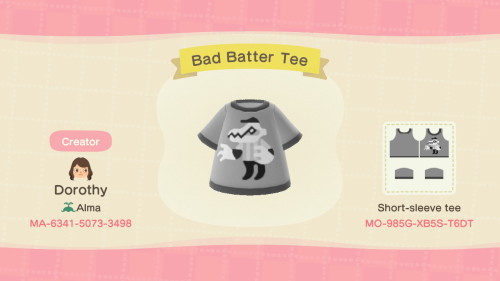 Made two OFF-related clothing designs in AC so far! In case anyone wants ‘em