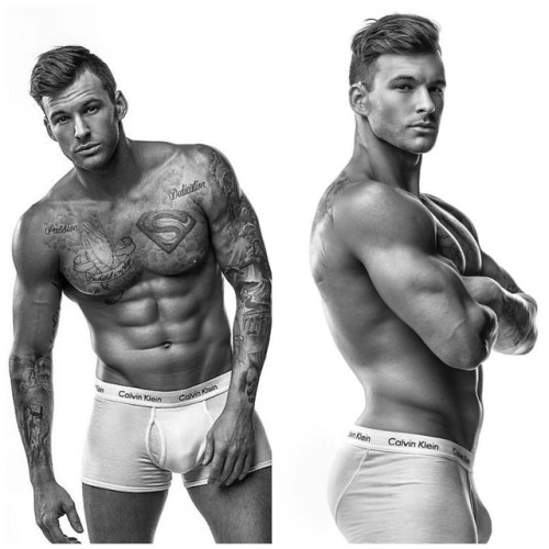 In all his tattooed sexiness and attitudinal buffalo stance, stunner @matheuorchard by @jake_od. Huz