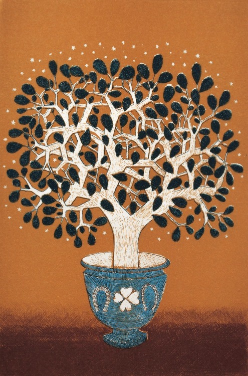 Tree of Life  -  Hanna Varis, 2010Finnish,b.1959-Etching,30 x 20 cm