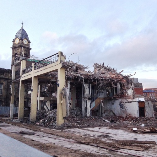 shefeld: castle market demolition, sheffield 23.12.15