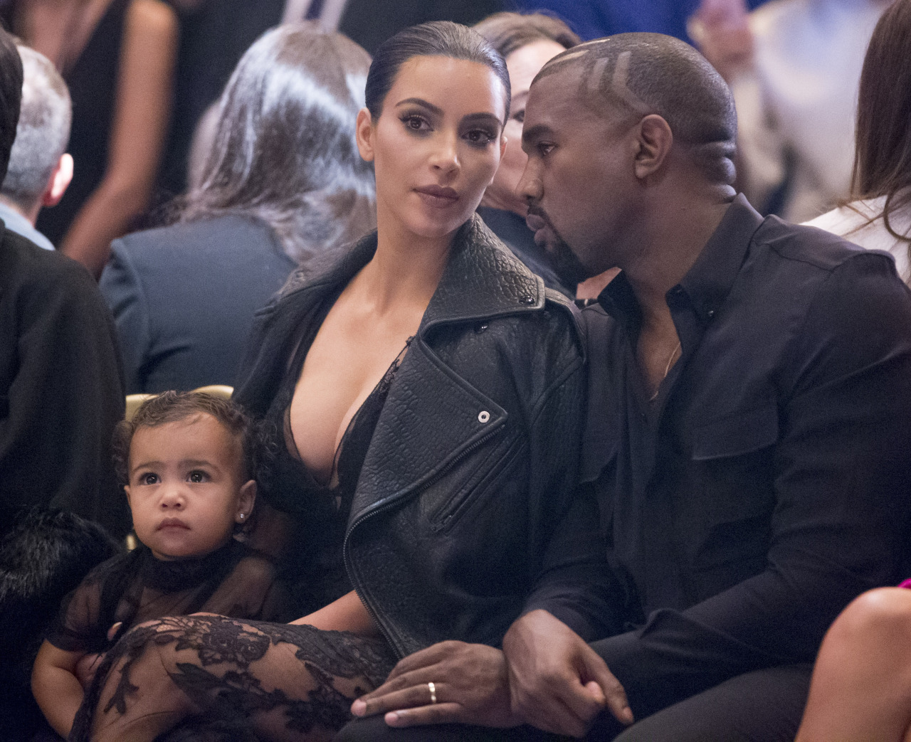 kimkanyekimye:  More of Kim, Kanye, North &amp; Kris front row at the SS15 Givenchy
